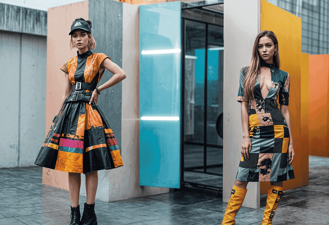 A_millennial_woman_showcases_her_eclectic_style_in_an_elegant_dress_cap_and_high_heels_while_a_Gen_Z_woman_makes_a_statement_in_a_chic_outfit_paired_with_stylish_boots - The Fashion Project